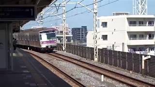 東京メトロ8000系8114F小菅駅通過