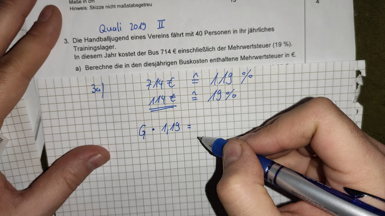 Quali 2019 Bayern Mathematik Teil B Aufgabengruppe II Aufgabe 3a - YouTube