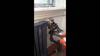 Using A Ridgid Compound Wrench To Remove A 93 Year Old Dunham Steam Radiator Valve Intact