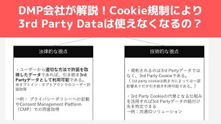 Cookie規制により3rd Partyデータは使えなくなるのか