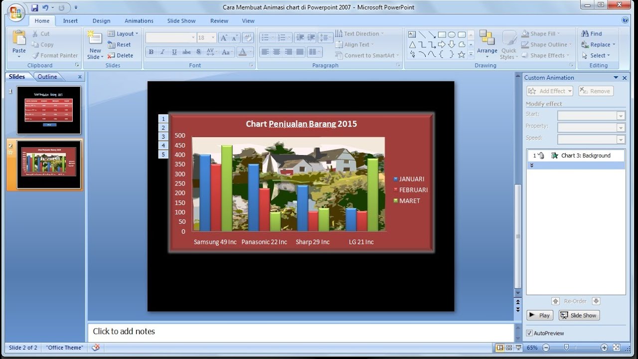 Tutorial Powerpoint 2007 |Cara Membuat Animasi Bagan/Grafik Di ...