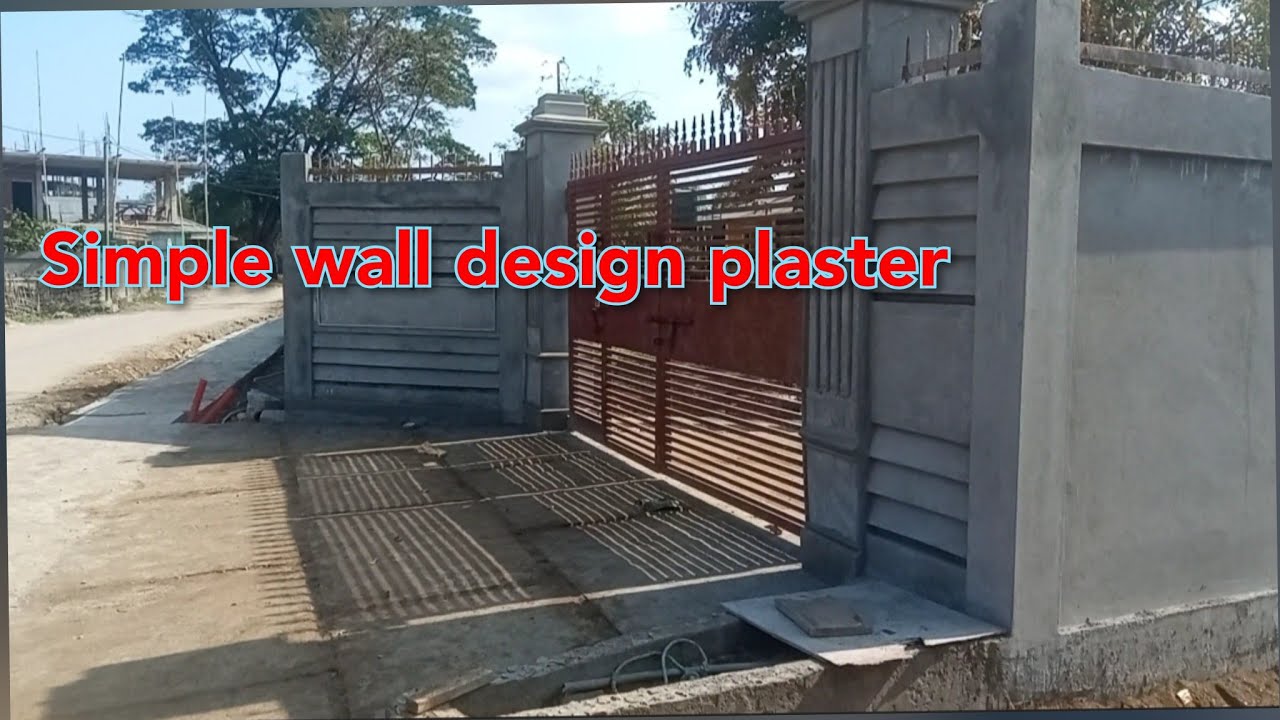 Simple Wall Design Plaster Youtube