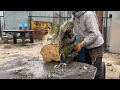 expert splitting wood 🪵🪵💪💪💪 relax woodworking tools 🧰