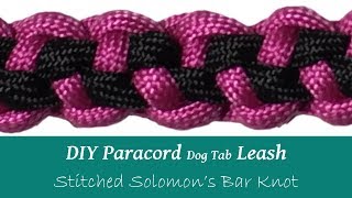 DIY Paracord Dog Tab Leash - Stitched Solomon's Bar Knot