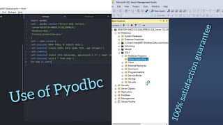 How to connect Python with Sql server |connect Sql server with Python |Pyodbc library| create table