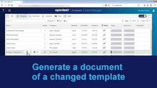 Generate a document from a changed template | OpenText Exstream for Salesforce 16.3