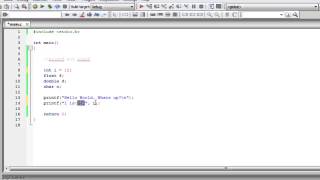 C Tutorials - #4 - User I/O - Printf()