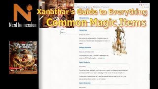 Xanathar's Guide To Everything: Common Magic Items | Nerd Immersion