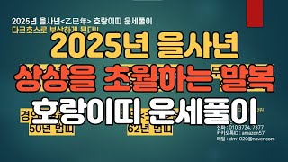 🐅2025년 을사년 호랑이띠 운세 (50년생/62년생/74년생/86년생/98년생) #2025년운세 #2025년호랑이띠 #을사년운세 #호랑이띠운세