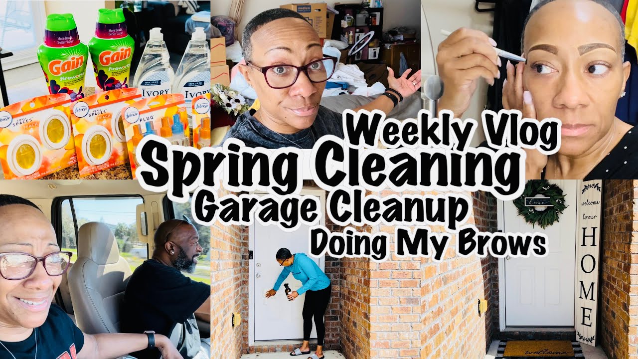 Weekly Vlog Doing My Eyebrows Spring Cleaning Spring Front Porch