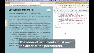 js24 JavaScript Functions (2) - Parameters