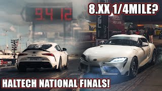 CRAZY A90 SUPRA @HALTECH NATIONAL FINALS RACE DAY! *EPIC*