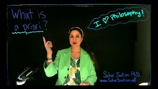 Dr. Sahar Joakim, What is a priori?