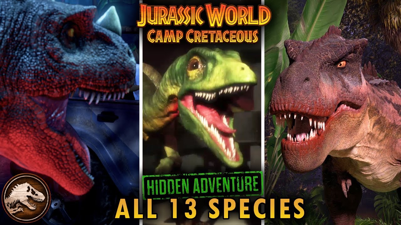 ALL 13 DINOSAURS CONFIRMED IN JURASSIC WORLD CAMP CRETACEOUS HIDDEN ...