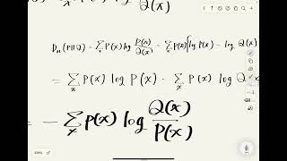 Klダイバージェンス　対数差における期待値のため符号を取れば分母と分子が変わる