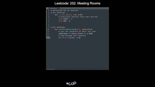 Leetcode 252. Meeting Rooms in Python | Python Leetcode | Python Coding Tutorial | Python Code ASMR