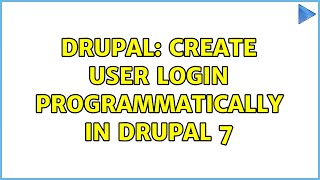 Drupal: Create user login programmatically in Drupal 7
