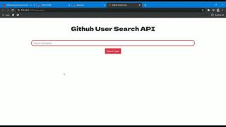 Github User Search API Implementation Using Javascript