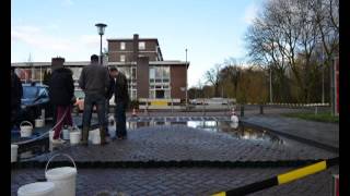 Full scale testing permeable pavement in Utrecht (doorlatende verharding test)