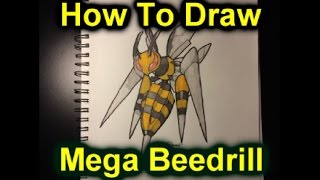 How To Draw Mega Beedrill Step By Step Tutorial