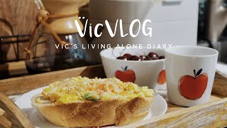 大发VLOG55 || 与美食相伴的日常 | 黄金鸡翅🐔、自制欧包🍞、开放蟹柳蛋三明治🥪、COS购物🛍、露露狗剪毛毛🐶