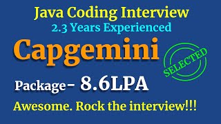 Capgemini Java Coding Interview | Mock Java Coding Interview