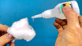 Super Glue and Cotton Miracle ! Pour Glue on Cotton and Amaze With Results
