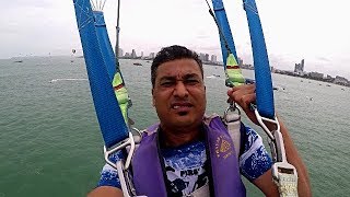 Parasailing in Pattaya, Thailand