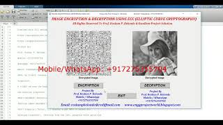 Image Encryption Decryption Using Elliptic Curve Cryptography | ECC Image Encryption and Decryption