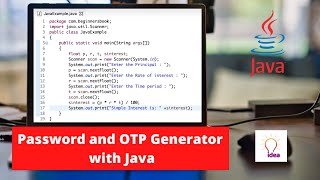 Password and OTP Generator With Java | Java Project