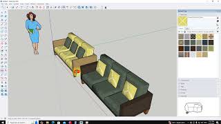 สร้าง โซฟา และหมอน ง่าย จาก sketchup 2024