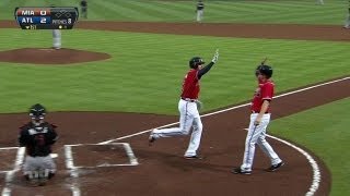 MIA@ATL: Freeman's two-run jack puts Braves on board