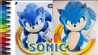 how to draw sonic the hedgehog / how to draw sonic /  how to draw sonic easy