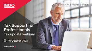 TSP Tax Update Webinar 16 October 2024