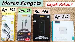 Konten langka! Cuci Gudang Tes | Powerbank 22.5w 10k Rp 49k | Kabel PD 100w 5A | GaN charger 65w dll