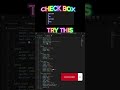 Create a Checkbox 📝 with #html  & #css !  #coding #webdevelopment #webprogramming #everyone #foryou