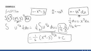 Integration by Substitution   Power Rule