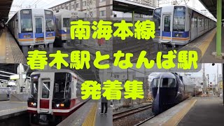 【南海電鉄】なんば駅と春木駅 発着集