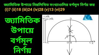 বর্গমূল | জ্যামিতিক উপায়ে বর্গমূল নির্ণয় | How to evaluate square roots using geometry methods