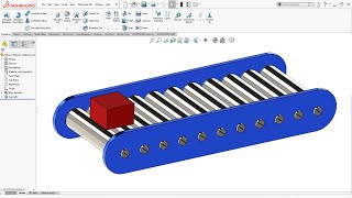 SolidWorks Motion Study Tutorial | Roller Conveyor Animation