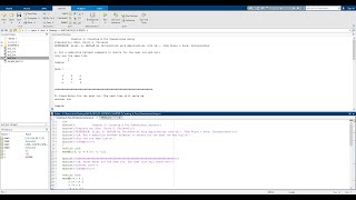 CREATING A TWO DIMENSIONAL ARRAY IN MATLAB R2020A