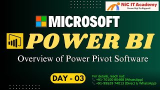 Day - 03 - Microsoft Power BI tutorial for beginners | Power Pivot | NIC IT Academy