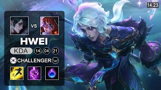 Hwei vs Aurora Mid - KR Challenger - Patch 14.23 Season 14