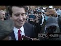 protester spits on conservative troll alex stein as he confronts protesters at his penn state event