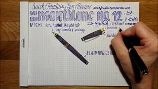 Montblanc Meisterstück No.12 (1960ies) Quick Fountain Pen Review