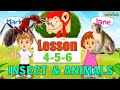 MONKEY JUNIOR: LESSON 4, 5, 6 - INSECTS AND ANIMALS | LEVEL EASY