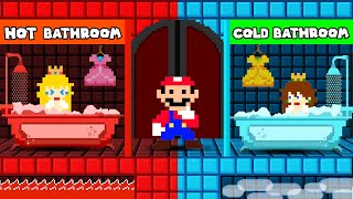 Super Mario Bros. But The Floor is Liquid Nitrogen and Lava in Mario's HOT vs CO