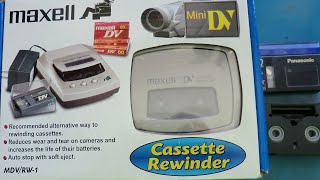 Maxell miniDV rewinder, model MDV/RW-1