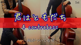 コントラバスだけで君はともだち／Toy Story 歌詞付【Double bass Quartet covered】