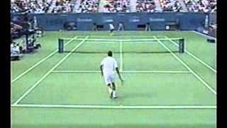 Pete Sampras great shots selection against Lleyton Hewitt (US Open 2000 SF)
